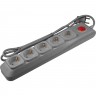 Cетевой фильтр UNIEL S-GSL5-3 GREY UL-00001755 Cетевой фильтр UNIEL S-GSL5-3 GREY UL-00001755