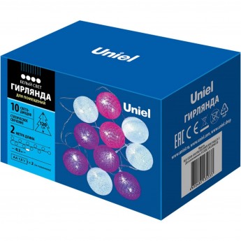 Гирлянда UNIEL ULD-S0200-010/STB/2AA WHITE IP20 TANGLES-1 Гирлянда UNIEL ULD-S0200-010/STB/2AA WHITE IP20 TANGLES-1