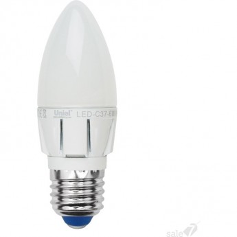 Лампа светодиодная UNIEL LED-C37-6W/WW/E27/FR ALP01WH Лампа светодиодная UNIEL LED-C37-6W/WW/E27/FR ALP01WH
