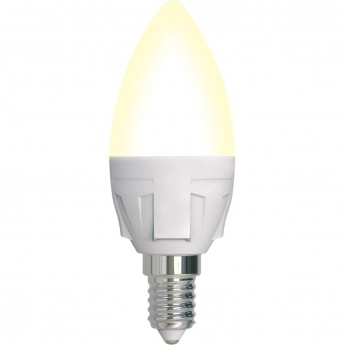 Лампа светодиодная UNIEL LED-C37 7W/3000K/E14/FR/DIM PLP01WH картон Лампа светодиодная UNIEL LED-C37 7W/3000K/E14/FR/DIM PLP01WH картон