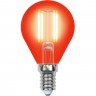 Лампа светодиодная UNIEL LED-G45-5W/RED/E14 GLA02RD картон UL-00002985 Лампа светодиодная UNIEL LED-G45-5W/RED/E14 GLA02RD картон UL-00002985