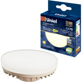 Лампа светодиодная UNIEL LED-GX70-15W/3000K/GX70/FR PLZ01WH Лампа светодиодная UNIEL LED-GX70-15W/3000K/GX70/FR PLZ01WH