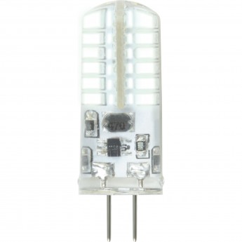 Лампа светодиодная UNIEL LED-JC-12/3W/4000K/G4/CL SIZ05TR с силиконовым покрытием Лампа светодиодная UNIEL LED-JC-12/3W/4000K/G4/CL SIZ05TR с силиконовым покрытием