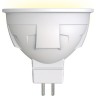 Лампа светодиодная UNIEL LED-JCDR 6W/WW/GU5.3/FR PLP01WH картон UL-00002424 Лампа светодиодная UNIEL LED-JCDR 6W/WW/GU5.3/FR PLP01WH картон UL-00002424