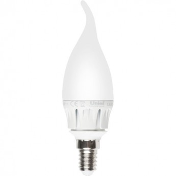 Лампа светодиодная UNIEL MERLI LED-CW37-6W/WW/E14/FR ALM01WH пластик Лампа светодиодная UNIEL MERLI LED-CW37-6W/WW/E14/FR ALM01WH пластик