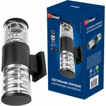 Светильник UNIEL UUL-S12A 2x60W/E27 IP65 BLACK Светильник UNIEL UUL-S12A 2x60W/E27 IP65 BLACK