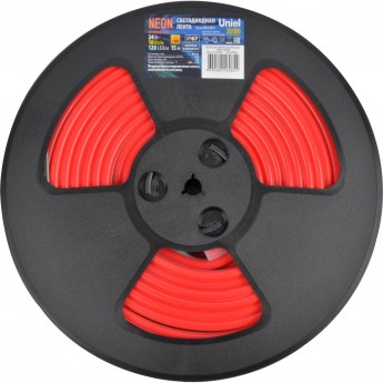 Светодиодная лента UNIEL ULS-N11-2835-120LED/m-8mm-IP67-DC24V-10W/m-15M-RED катушка в герметичной упаковке Светодиодная лента UNIEL ULS-N11-2835-120LED/m-8mm-IP67-DC24V-10W/m-15M-RED катушка в герметичной упаковке