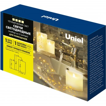 Светодиодная свеча UNIEL ULD-F060 WARM WHITE CANDLE SET3 Светодиодная свеча UNIEL ULD-F060 WARM WHITE CANDLE SET3