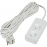Удлинитель серии UNIEL S-CU2-5 WHITE , шнур 5м., 2 гнезда, 10A, б/з UL-00009978 Удлинитель серии UNIEL S-CU2-5 WHITE , шнур 5м., 2 гнезда, 10A, б/з UL-00009978