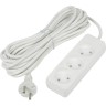 Удлинитель UNIEL S-CU3-10 WHITE серии Ultra, шнур 10м., 3 гнезда, 10A, б/з UL-00009980 Удлинитель UNIEL S-CU3-10 WHITE серии Ultra, шнур 10м., 3 гнезда, 10A, б/з UL-00009980