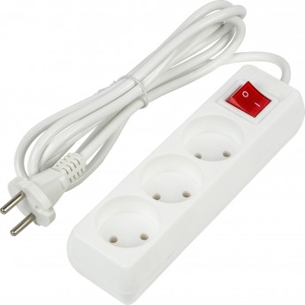 Удлинитель UNIEL S-CU3-2B WHITE серии Ultra, шнур 2м., 3 гнезда, 10A, б/з Удлинитель UNIEL S-CU3-2B WHITE серии Ultra, шнур 2м., 3 гнезда, 10A, б/з