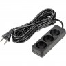 Удлинитель UNIEL S-CU3-5 BLACK серии Ultra, шнур 5м., 3 гнезда, 10A, б/з UL-00009985 Удлинитель UNIEL S-CU3-5 BLACK серии Ultra, шнур 5м., 3 гнезда, 10A, б/з UL-00009985