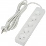 Удлинитель UNIEL S-CU5-3 WHITE серии Ultra, шнур 3м., 5 гнезд, 10A, б/з UL-00009990 Удлинитель UNIEL S-CU5-3 WHITE серии Ultra, шнур 3м., 5 гнезд, 10A, б/з UL-00009990