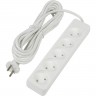 Удлинитель UNIEL S-CU5-5 WHITE серии Ultra, шнур 5м., 5 гнезд, 10A, б/з UL-00009991 Удлинитель UNIEL S-CU5-5 WHITE серии Ultra, шнур 5м., 5 гнезд, 10A, б/з UL-00009991