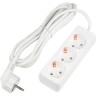 Удлинитель UNIEL S-GCU3-3 WHITE серии Ultra, шнур 3м., 3 гнезда, 16A, с/з UL-00010001 Удлинитель UNIEL S-GCU3-3 WHITE серии Ultra, шнур 3м., 3 гнезда, 16A, с/з UL-00010001
