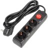 Удлинитель UNIEL S-GCU3-3B BLACK серии Ultra, шнур 3м., 3 гнезда, 16A, с/з UL-00010017 Удлинитель UNIEL S-GCU3-3B BLACK серии Ultra, шнур 3м., 3 гнезда, 16A, с/з UL-00010017