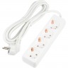 Удлинитель UNIEL S-GCU4-3 WHITE серии Ultra, шнур 3м., 4 гнезда, 16A, с/з UL-00010006 Удлинитель UNIEL S-GCU4-3 WHITE серии Ultra, шнур 3м., 4 гнезда, 16A, с/з UL-00010006