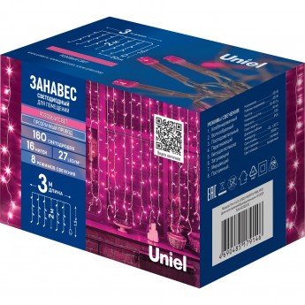 Занавес светодиодный UNIEL ULD-C3020-160/DTA PINK IP20 Занавес светодиодный UNIEL ULD-C3020-160/DTA PINK IP20